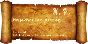 Mayerhoffer Vivien névjegykártya